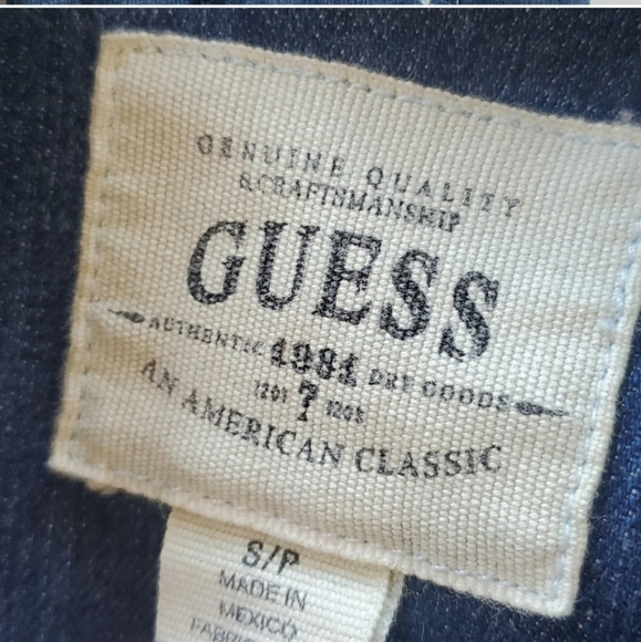 Guess Moto Jean Jacket Vest - distressed - small - Picture 3 of 8